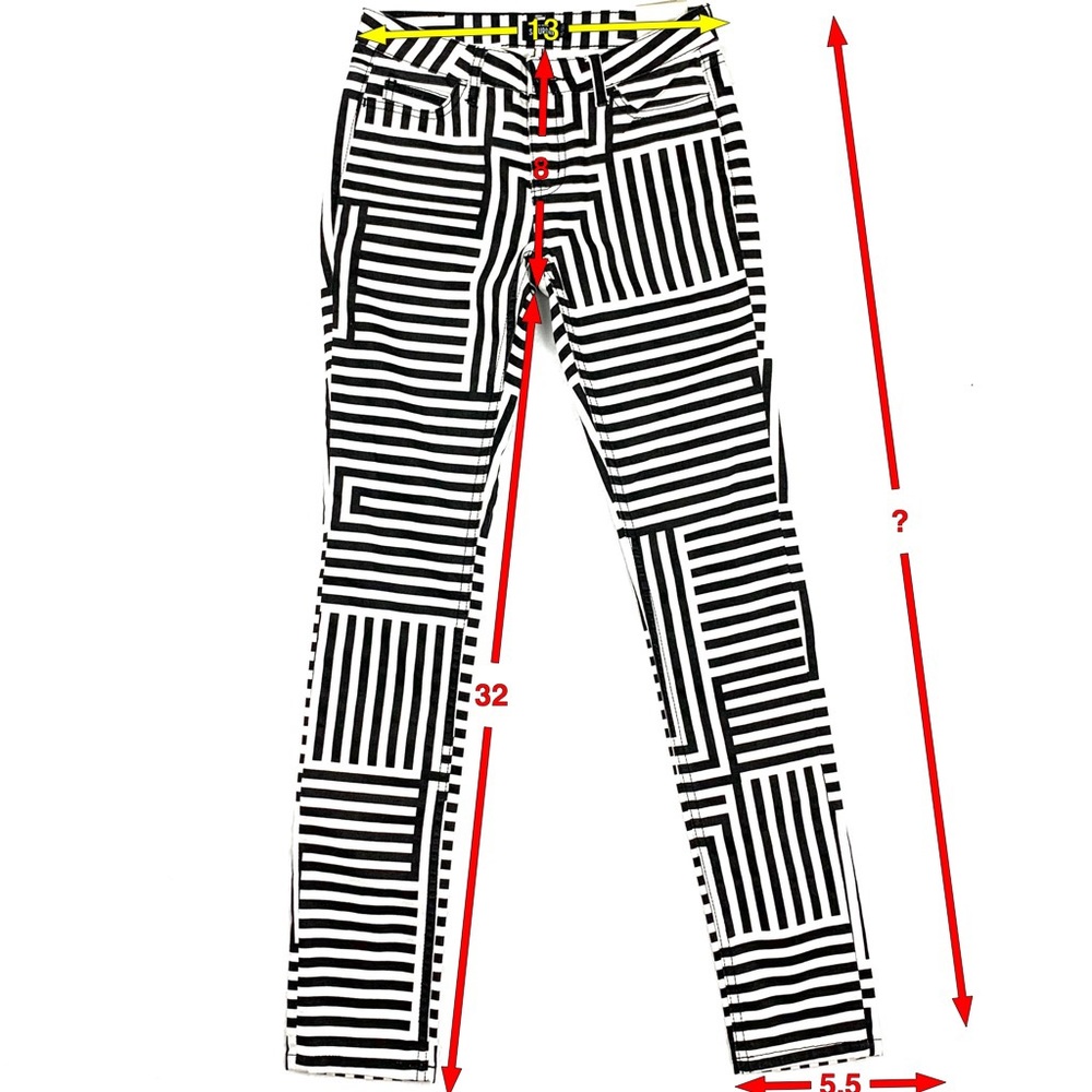 Kate Spade Saturday White& Black Jeans SZ 25 - Picture 3 of 8